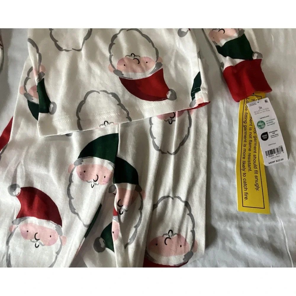 New Carter's Santa Cotton PJ‎ Pajama Set Unisex Toddler NEW Size 3T